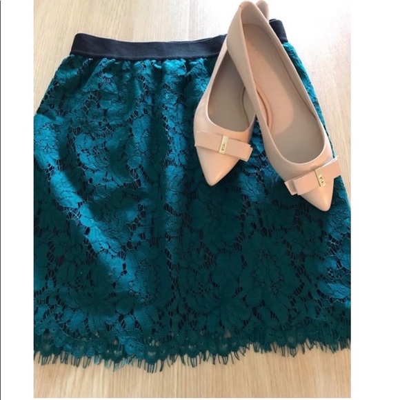 J. Crew Green Lace Skirt - Picture 10 of 10